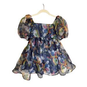 Care Bears Dress Large 10 - 12 Puffy Girls